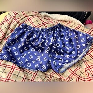 Monogram designer style  silky shorts